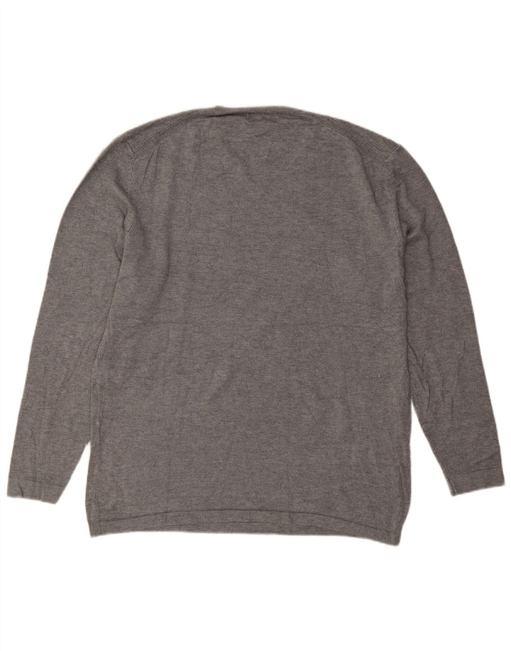 Zara Herre V-hals sweater XL Grå