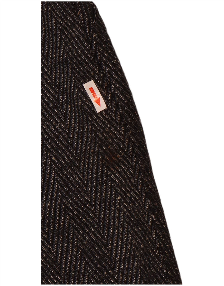 Vintage kvinders blyantnederdel W30 mellemgrå Chevron