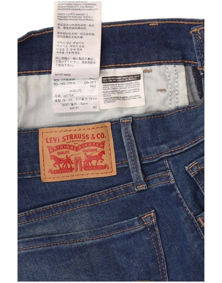 LEVI'S Dame 710 Super Skinny Jeans W30 L32 Blå Bomuld