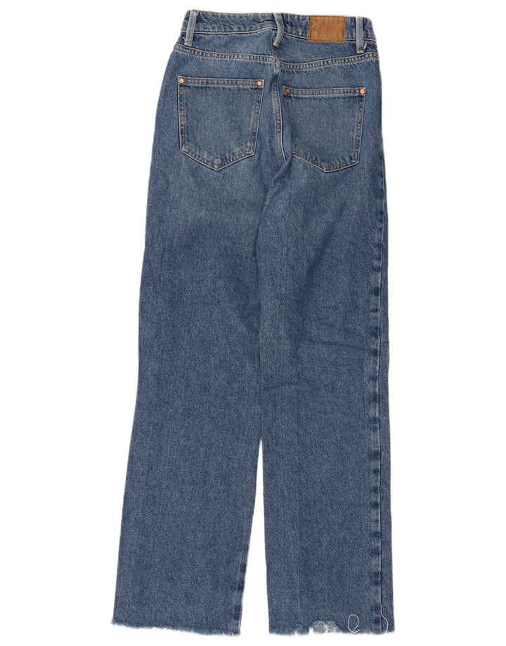 Zara Dame Straight Jeans EU 34 2XS W24 L29 Blå