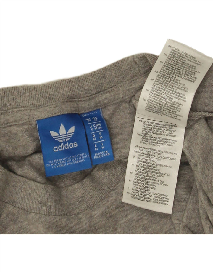 Adidas Herre grafisk T-shirt top mellemgrå bomuld