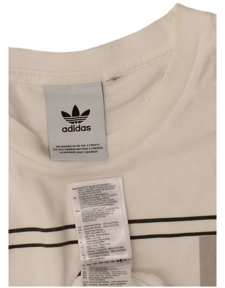 Adidas Grafisk T-shirt top til mænd, stor hvid bomuld