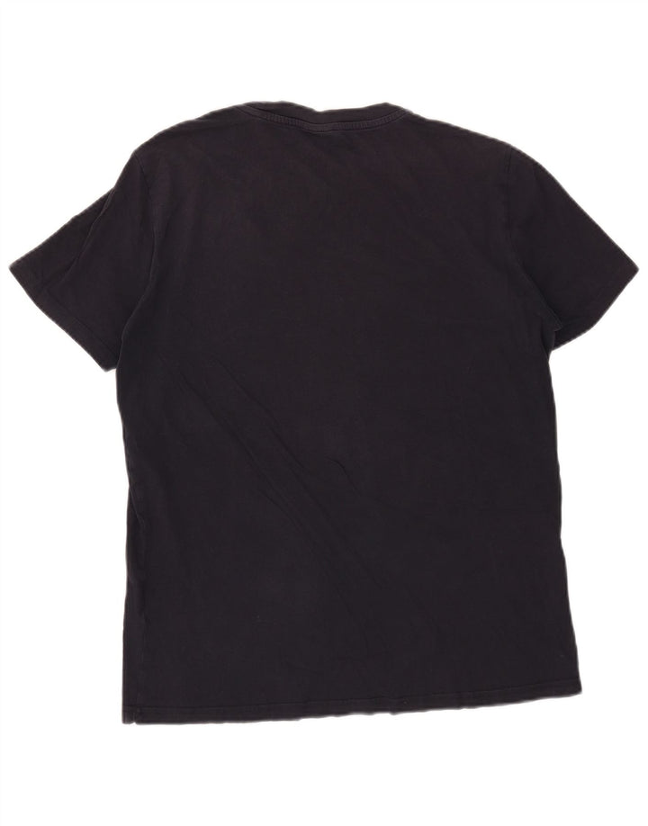 Champion Herre grafisk T-shirt Top Medium Marineblå Bomuld