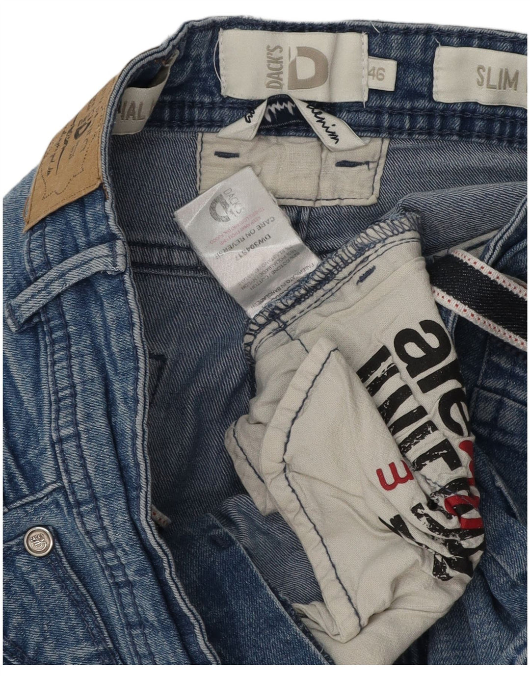 Dacks Slim Fit denimshorts til kvinder IT 46 Large W30 Blue Cotton