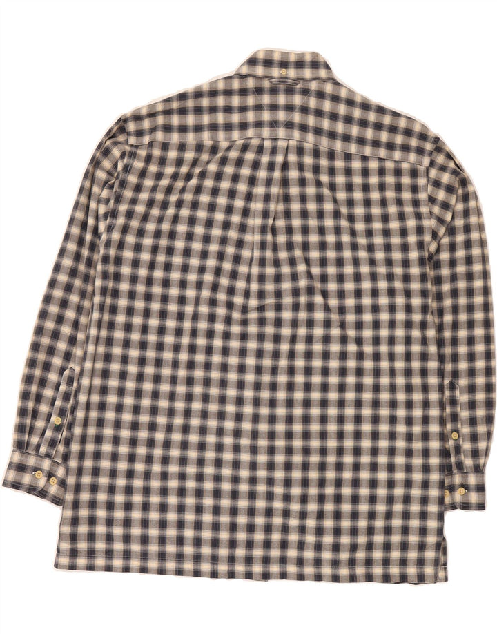 TOMMY HILFIGER Mens Checked  Flannel Shirt Medium Blue Check Cotton Vintage Tommy Hilfiger and Second-Hand Tommy Hilfiger from Messina Hembry 
