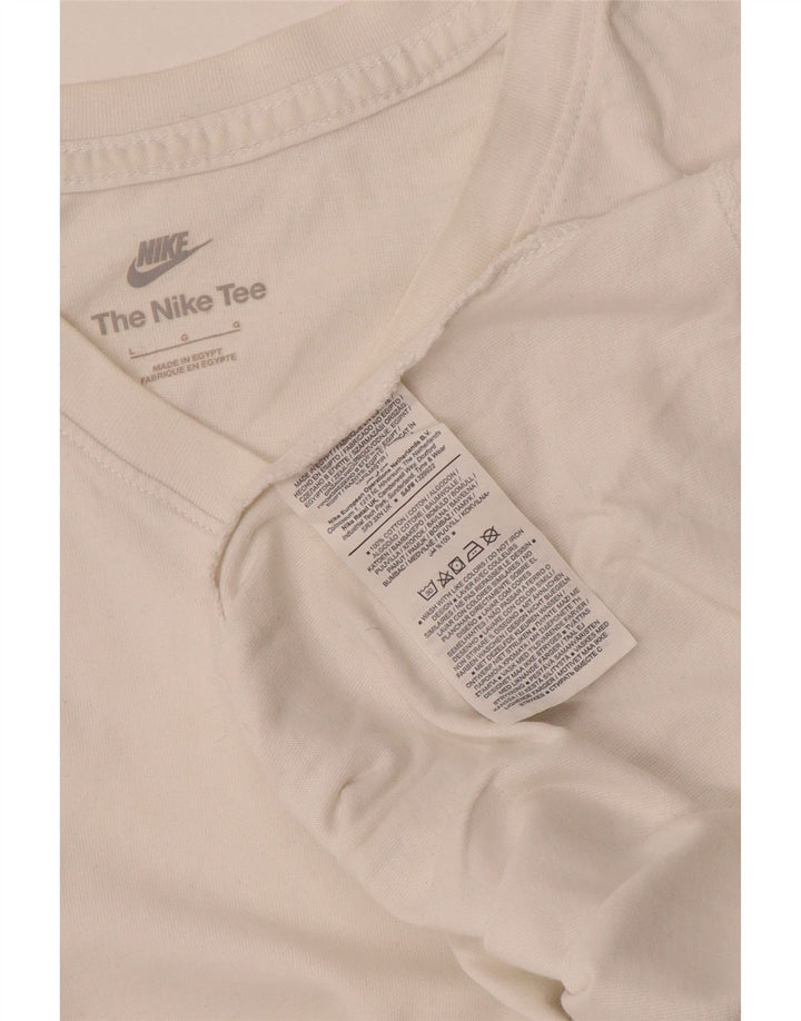 Nike T-shirt top til mænd, stor hvid bomuld