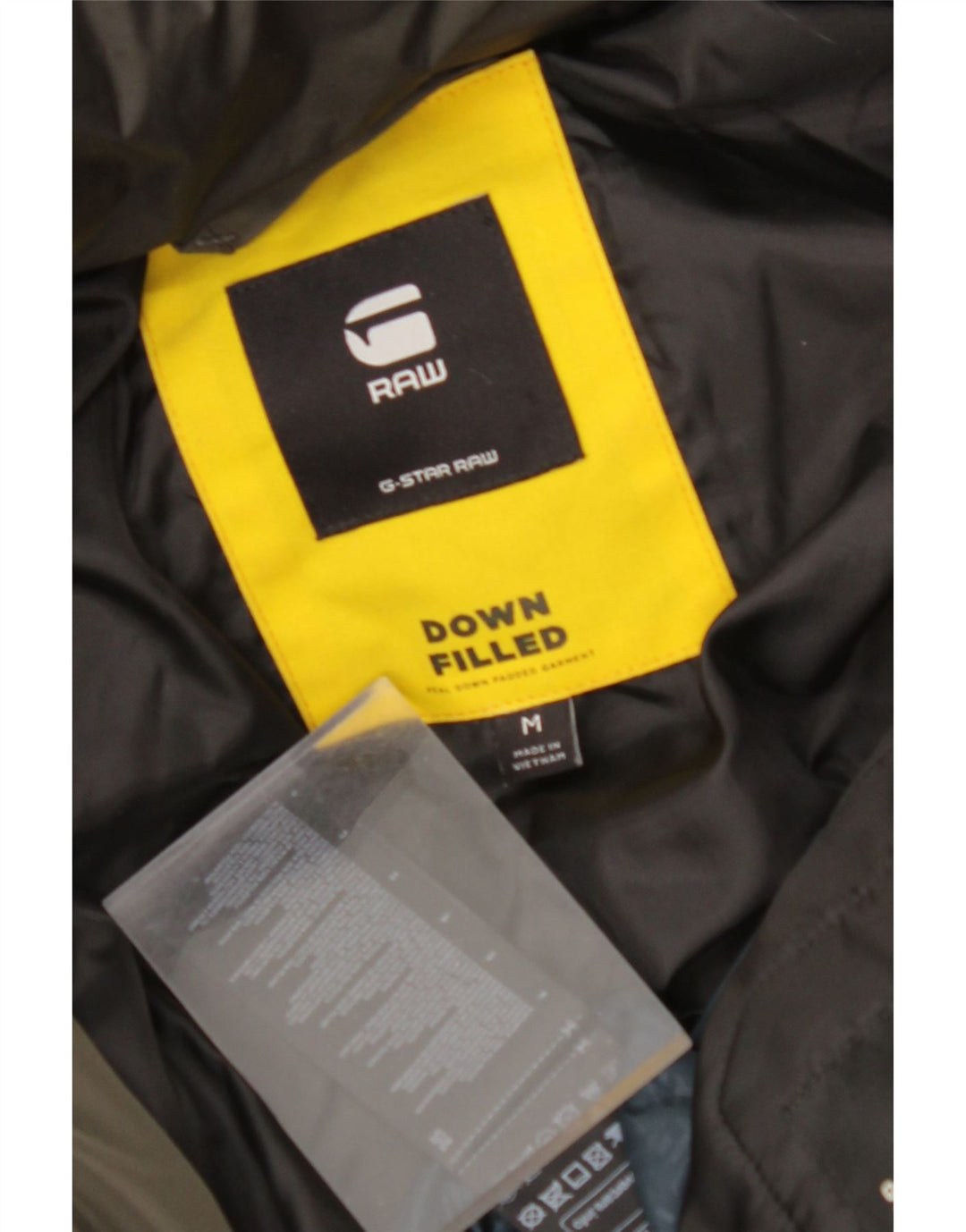 G-STAR Polstret frakke med hætte til kvinder UK 14 Medium Khaki Polyester