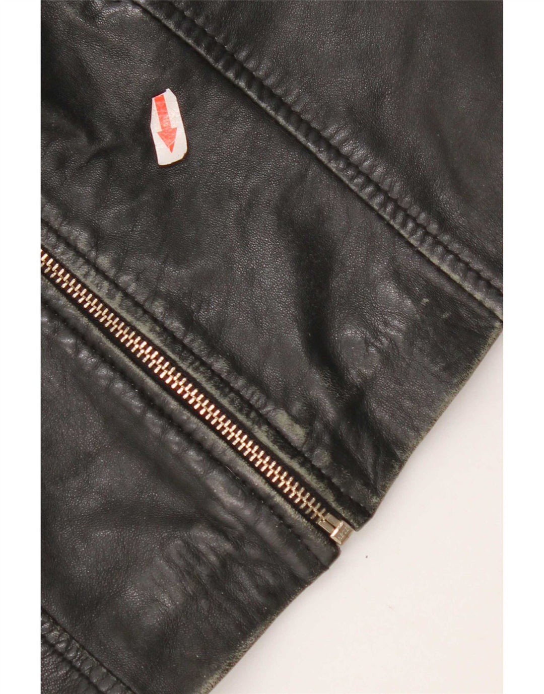 Mango Womens Crop Læderjakke UK 10 Small Black