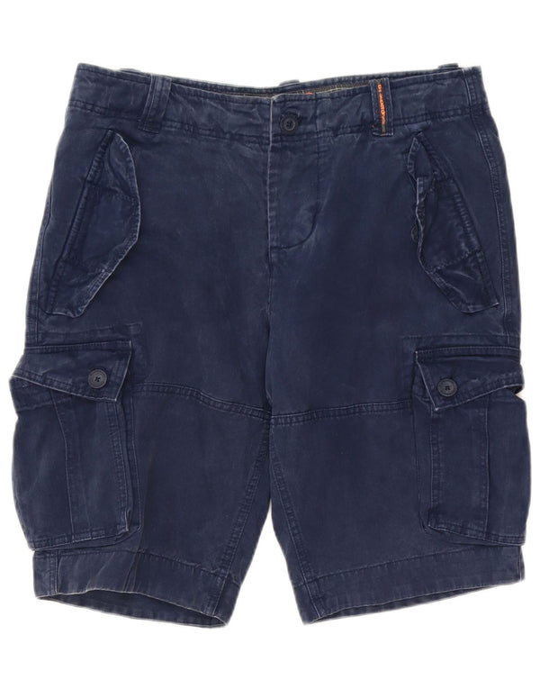 Superdry Cargo Shorts til mænd store W34 marineblå bomuld