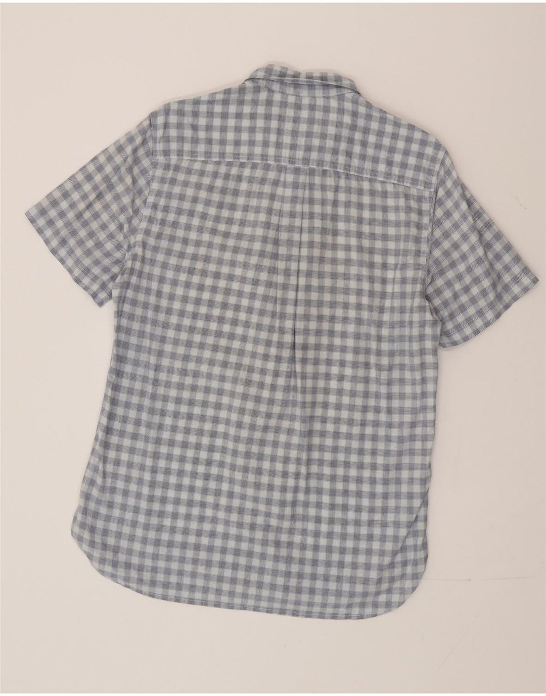 Superdry Herre Regular Fit kortærmet skjorte Medium Blue Gingham Cotton