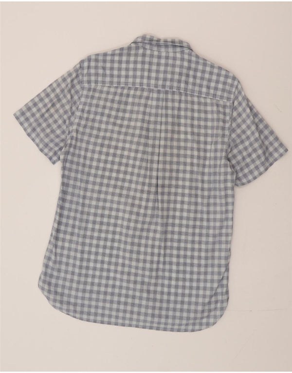 Superdry Herre Regular Fit kortærmet skjorte Medium Blue Gingham Cotton