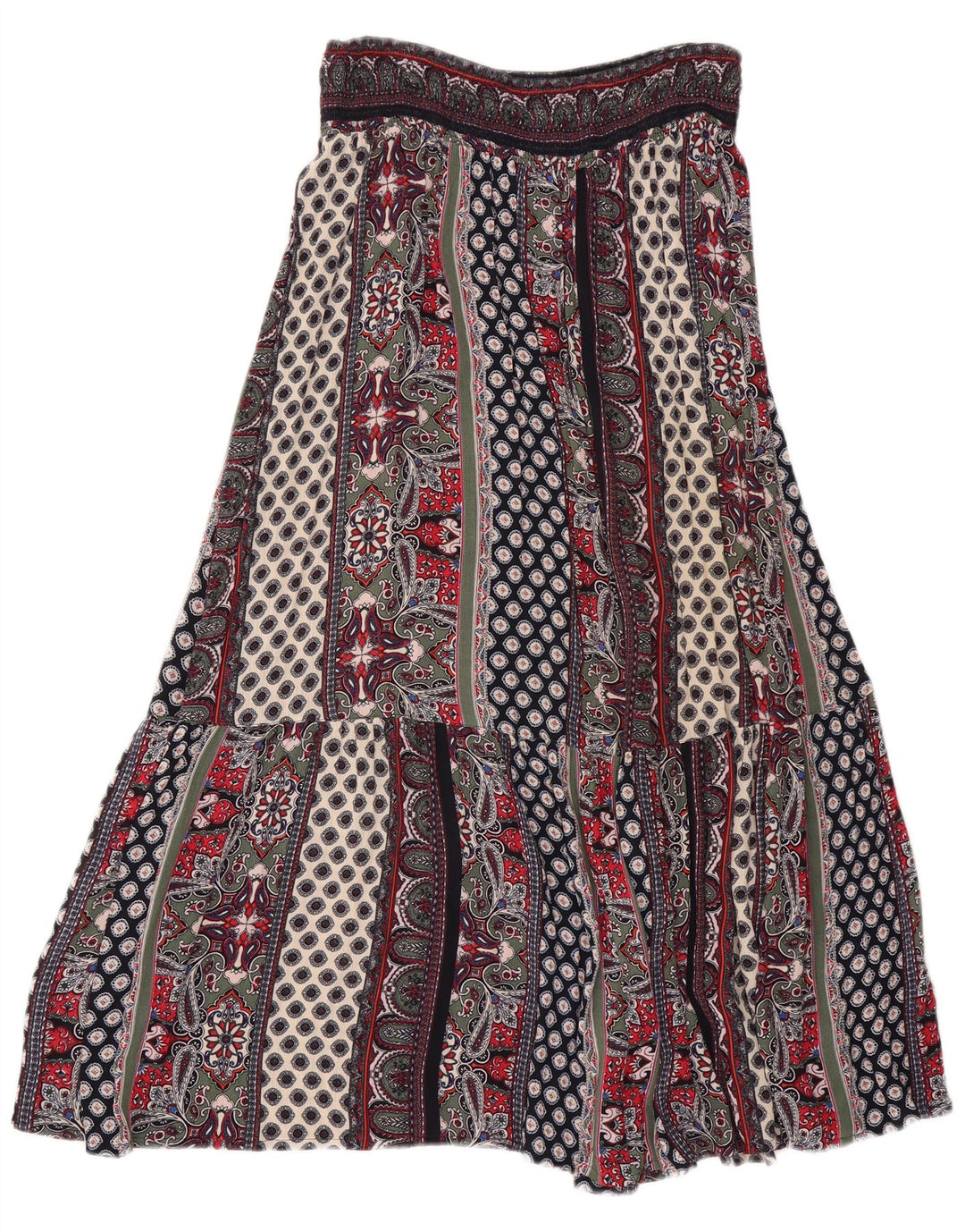 Monsoon Womens Gypsy Skirt Medium W30 Multicolored Patchwork Viscose