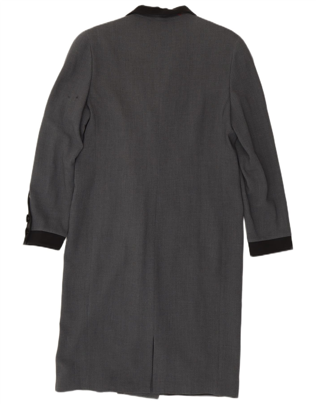 Vintage dobbeltradet frakke til kvinder IT 46, stor grå uld