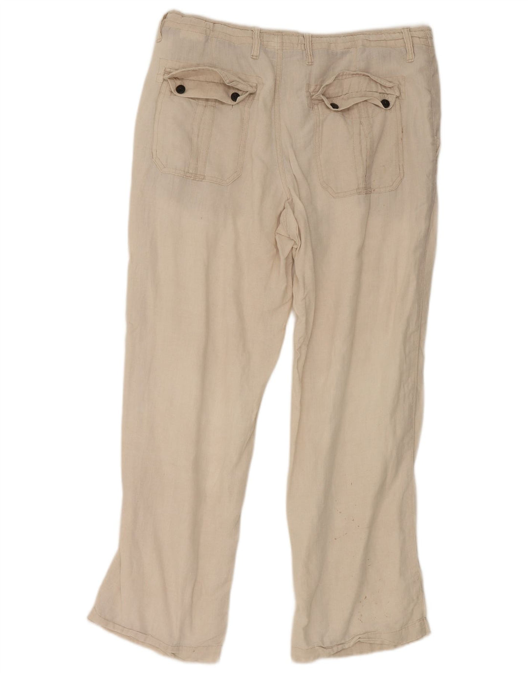 Marks & Spencer Lige Chinobukser til kvinder W36 L29 Off White Linned