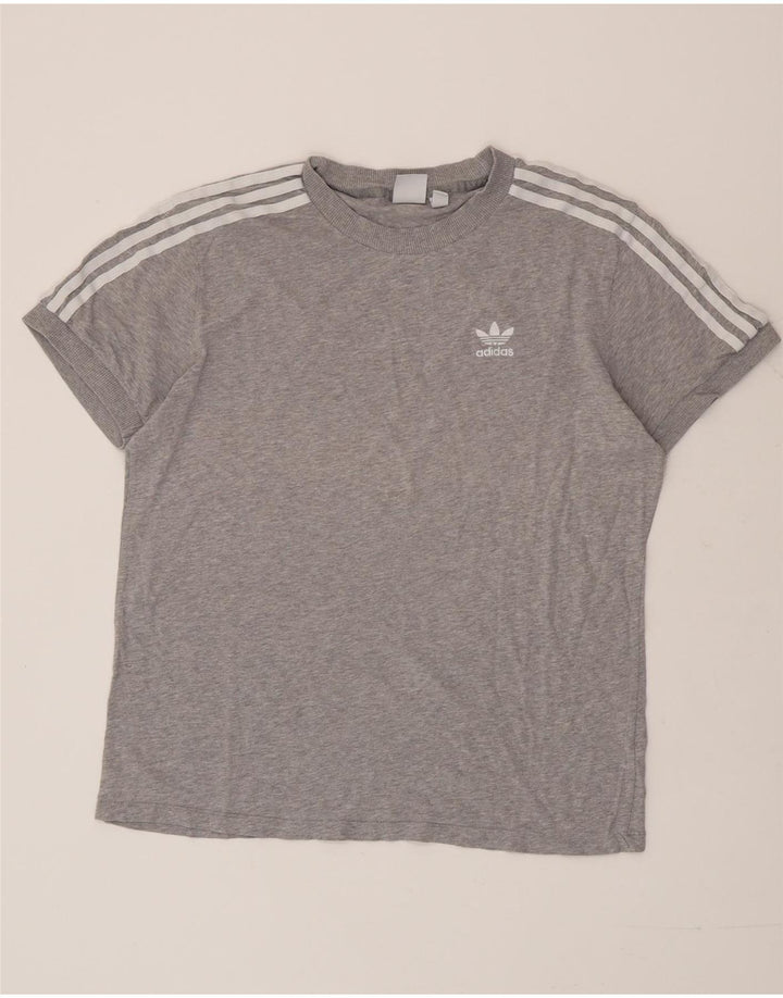 Adidas Dame Oversized T-Shirt Top UK 12 Medium Grey Flecked