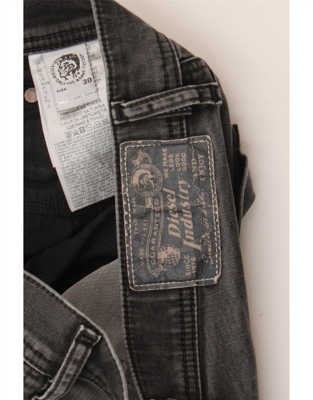 Diesel Herre Slim Jeans W30 L27 Grå Bomuld