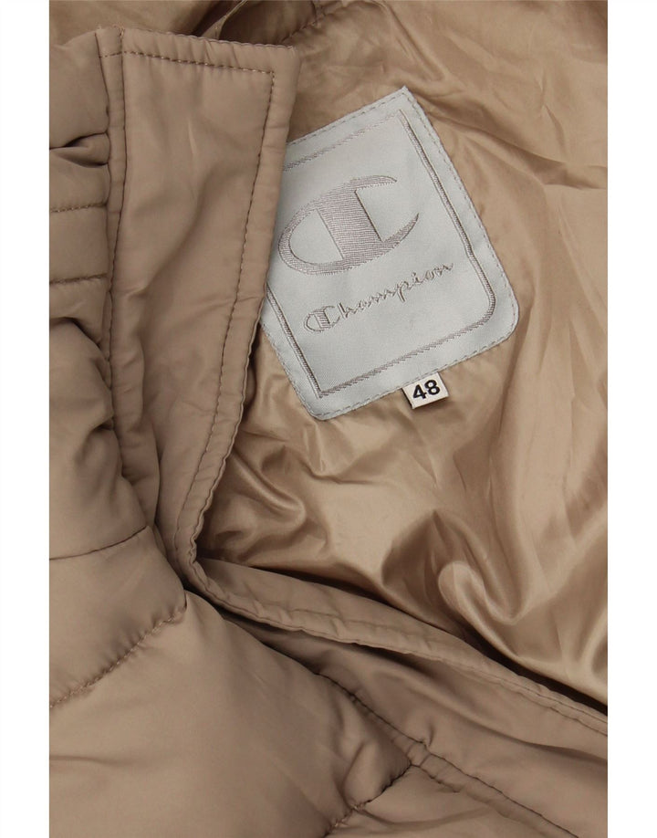 CHAMPION Womens Padded Jacket IT 48 XL Beige Vintage Champion and Second-Hand Champion from Messina Hembry 