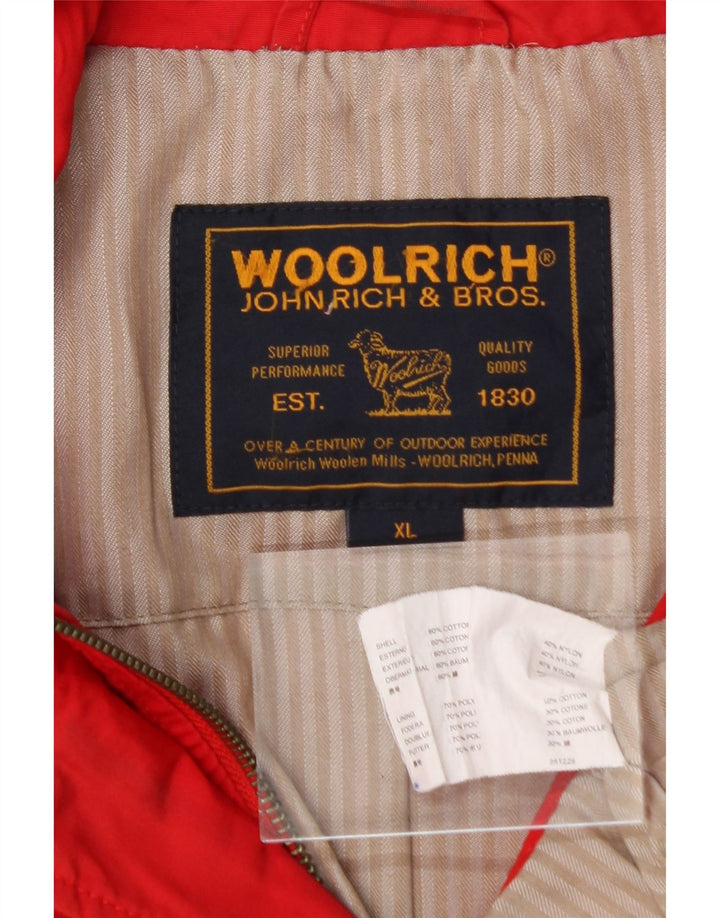 WOOLRICH Womens Utility Jacket UK 18 XL Red Cotton Vintage Woolrich and Second-Hand Woolrich from Messina Hembry 