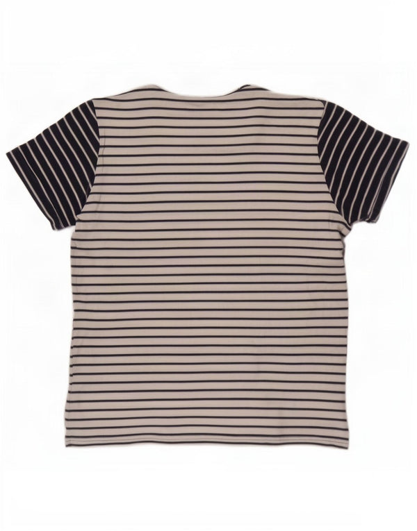 Joules Herre T-Shirt Top Stor Hvid Stribet
