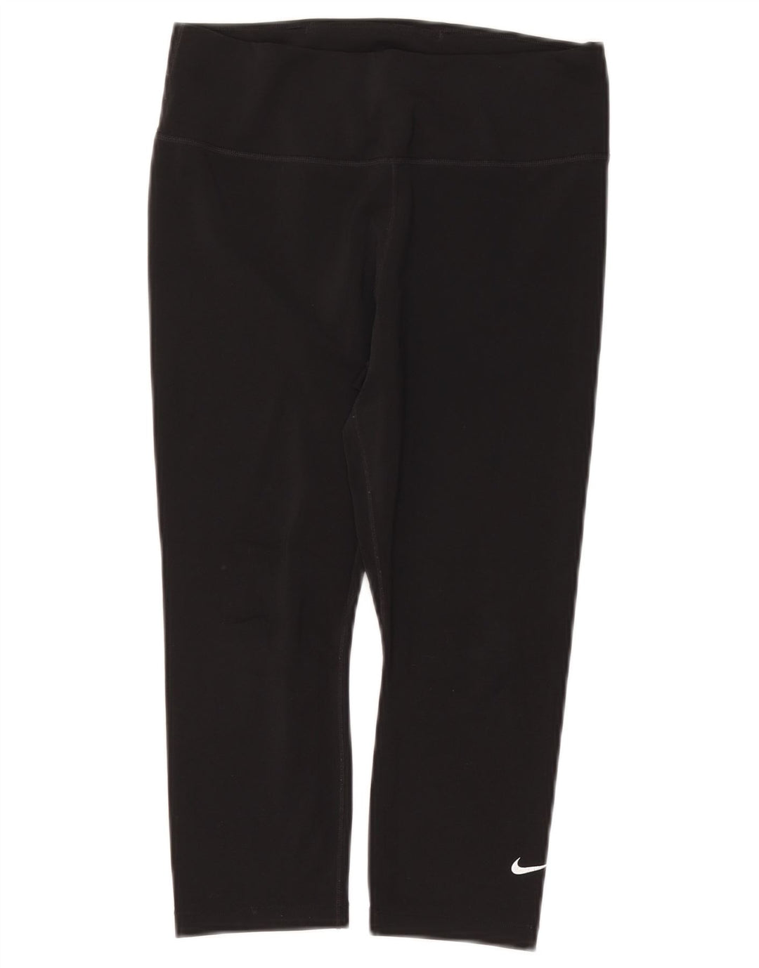 NIKE Dame Dri Fit Capri Leggings UK 12 Medium Sort Polyester