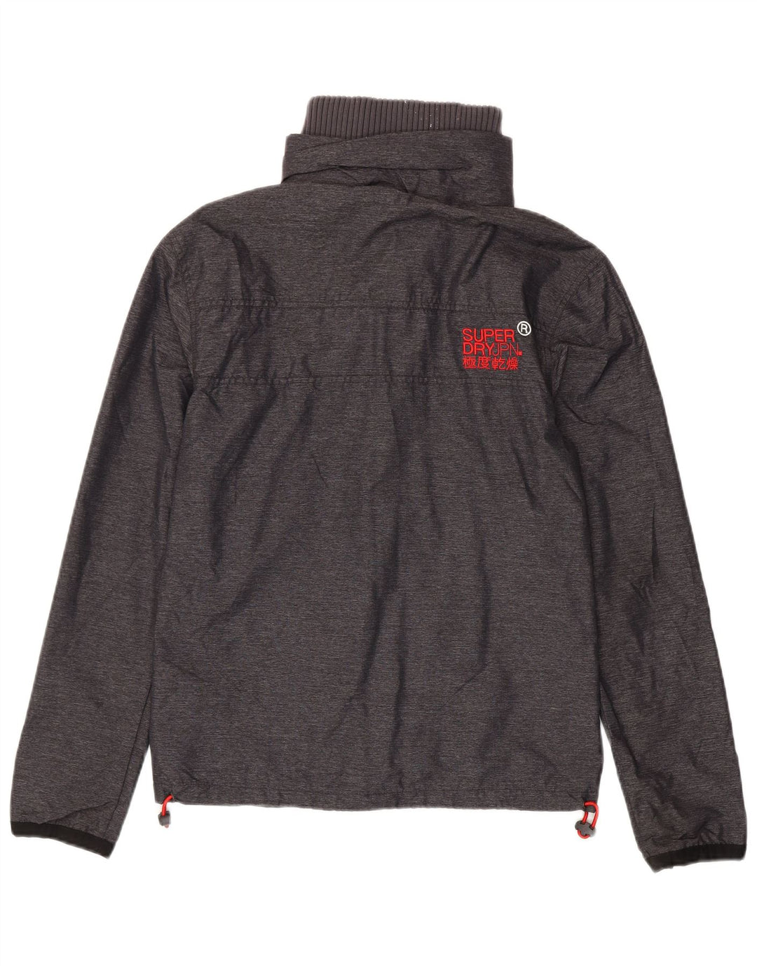 Superdry Grafisk regnjakke til mænd UK 36 Lille grå nylon