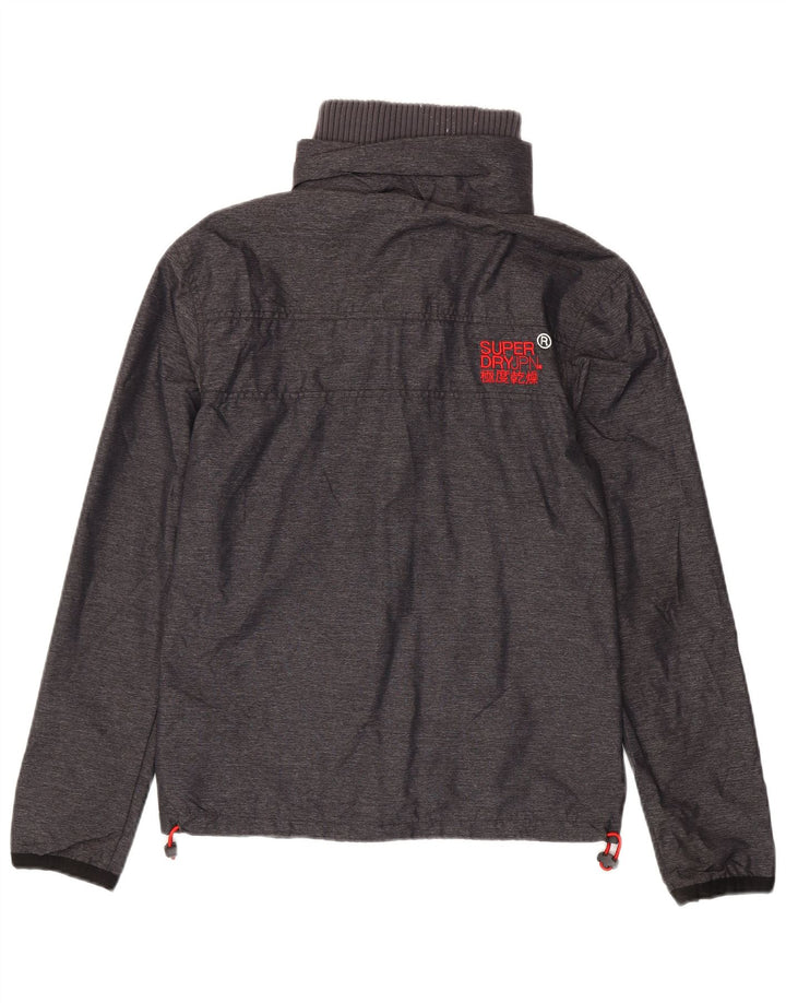 Superdry Grafisk regnjakke til mænd UK 36 Lille grå nylon