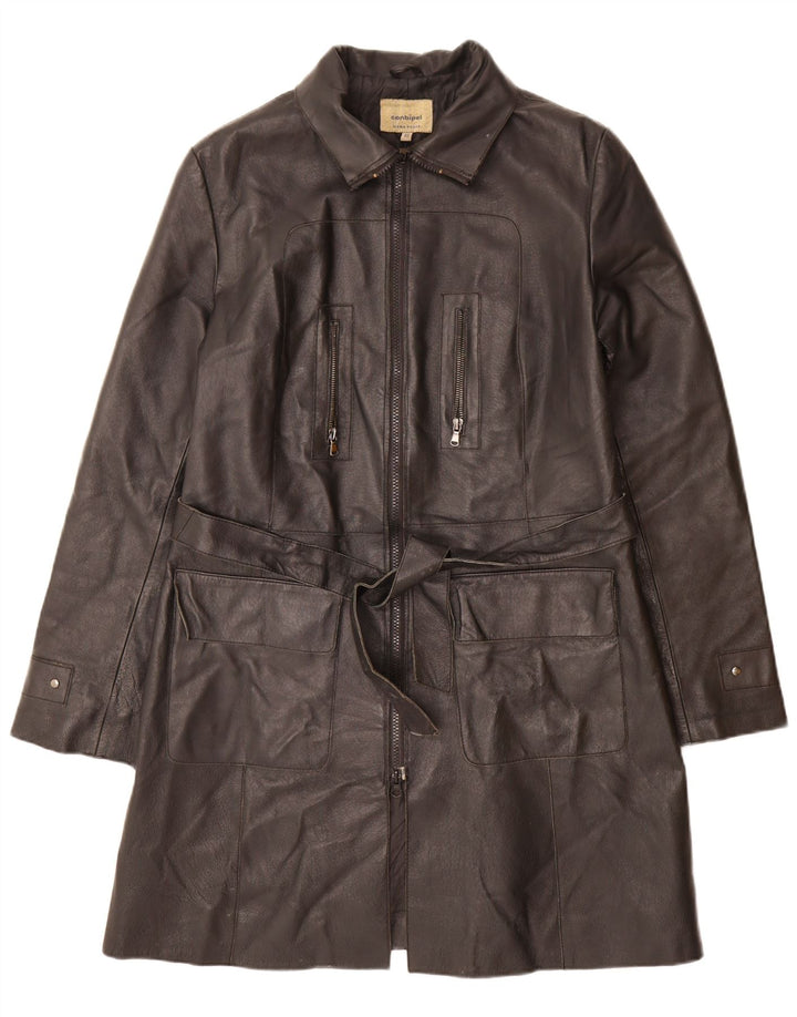 CONBIPEL Dame Læderfrakke IT 48 XL Sort Læder