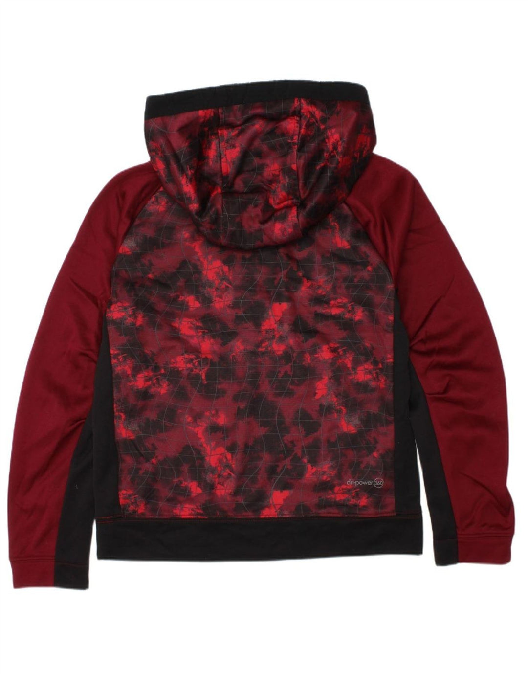 RUSSELL ATHLETIC Boys Dri-Power Hoodie Jumper 7-8 Years Medium Maroon