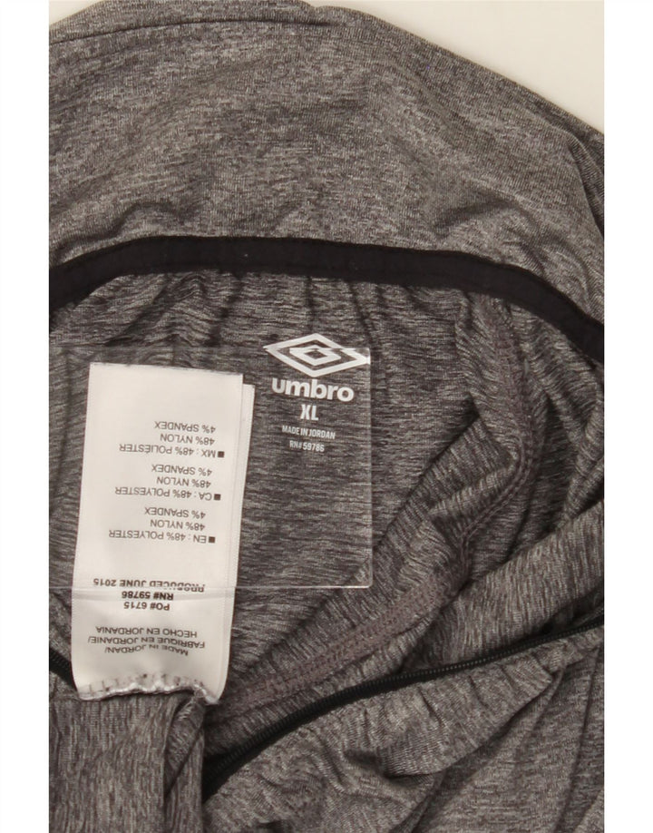 UMBRO Womens Zip Neck Pullover Tracksuit Top UK 18 XL Grey Polyester Vintage Umbro and Second-Hand Umbro from Messina Hembry 