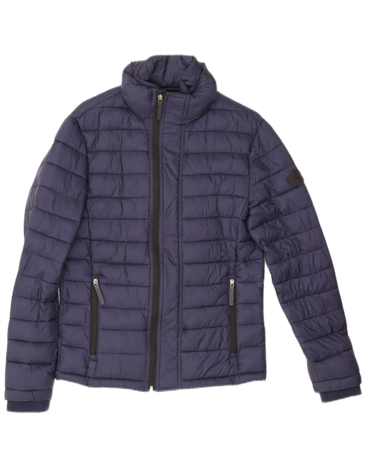 Superdry Polstret herrejakke UK 36 Lille marineblå nylon