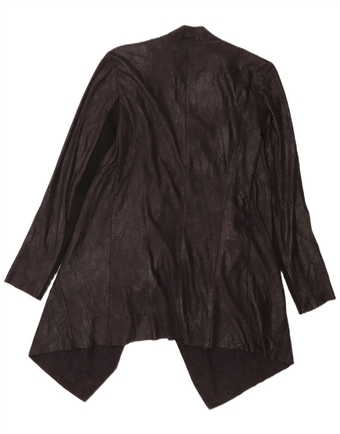 Zara Dame Asymmetrisk Cardigan Top UK 14 Medium Sort Colourblock