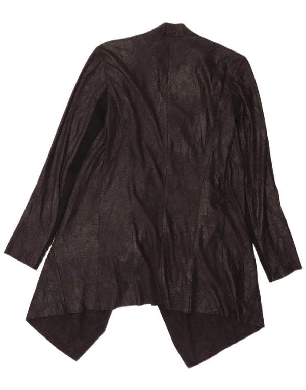 Zara Dame Asymmetrisk Cardigan Top UK 14 Medium Sort Colourblock