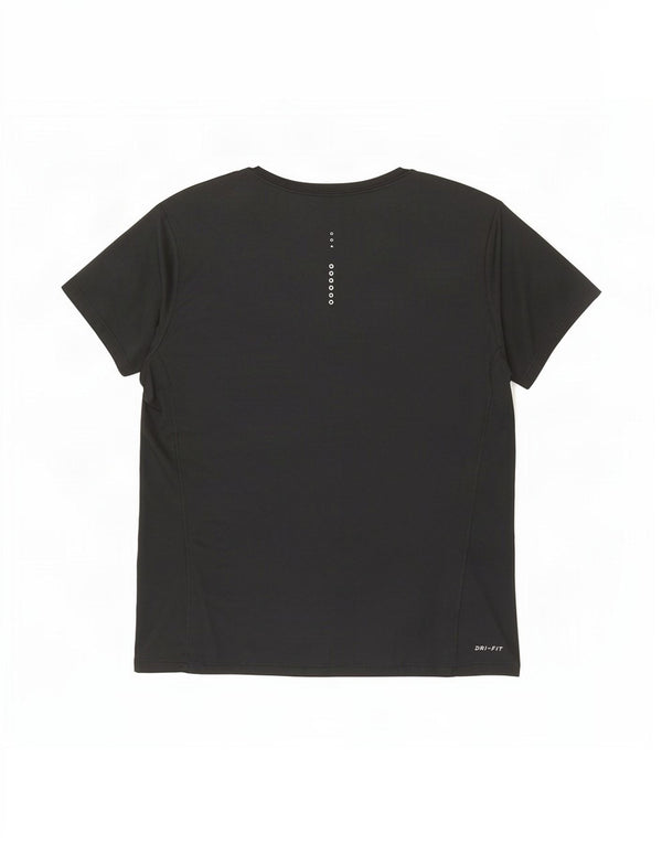 Nike Dame Dri Fit T-Shirt Top UK 14 Stor Sort Polyester