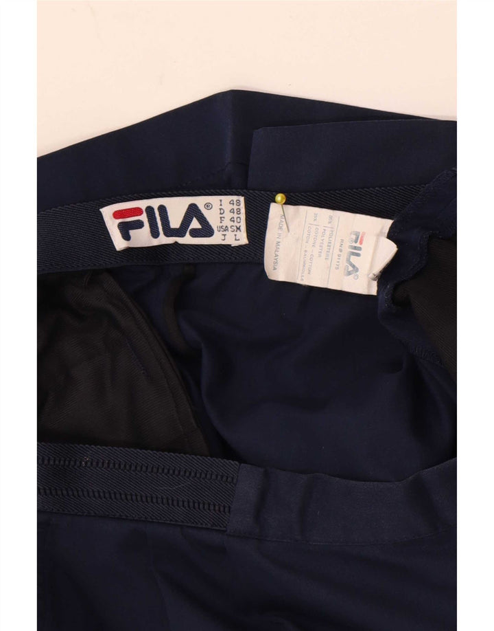 Fila Herre Pegged Chino Shorts IT 48 Medium W32 Navy Blue Polyester