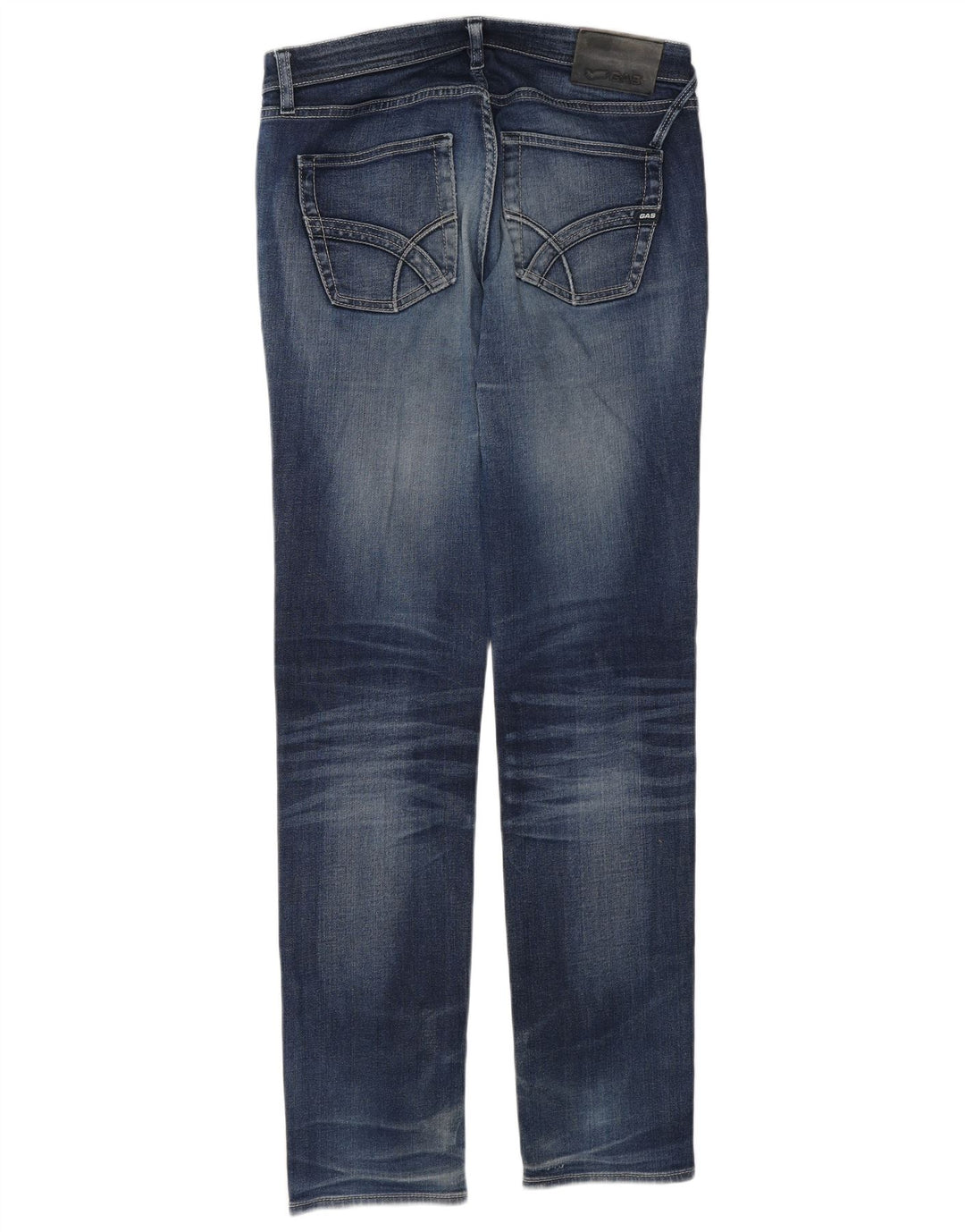 Gas Herre Albert Slim Jeans W32 L34 Blå Bomuld