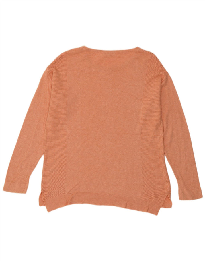 White Stuff Womens Oversized Crew Neck Jumper Sweater UK 10 Small Pink