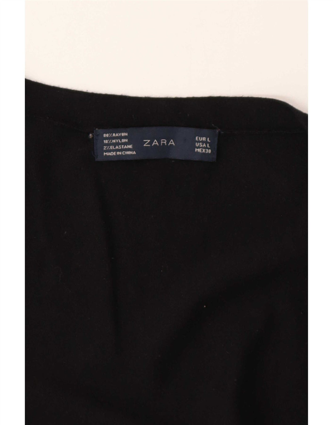Zara Dame Cardigan Sweater UK 16 Large Black Rayon