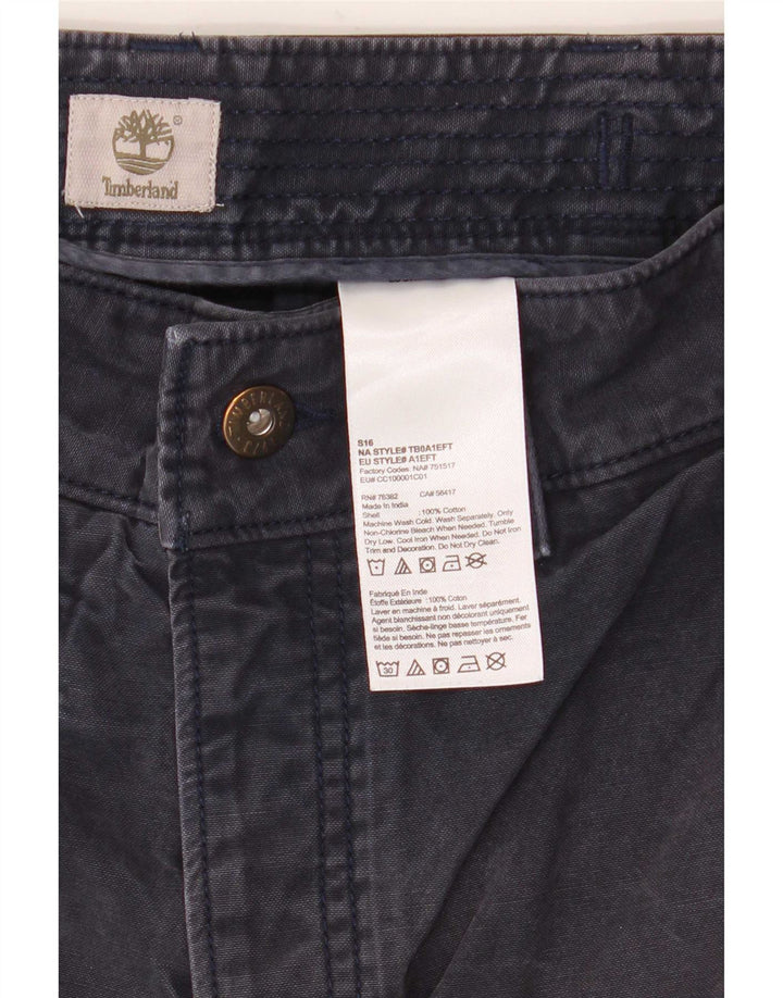 Timberland Herre Cargo Shorts W32 Mellem marineblå bomuld