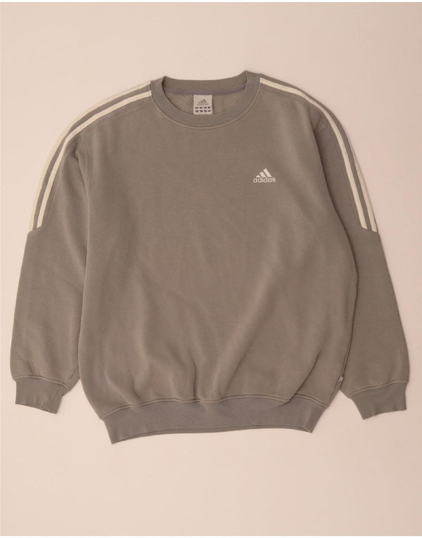 ADIDAS Herre Sweatshirt Jumper UK 42/44 Stor Grå Bomuld
