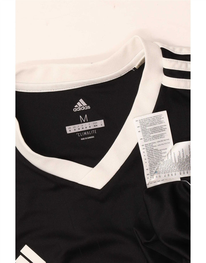 Adidas Herre Grafisk T-Shirt Top Medium Sort Polyester Sports