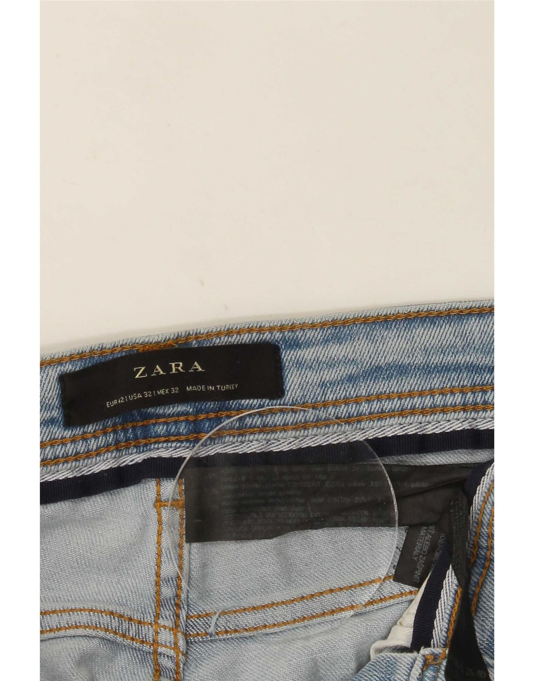 Zara Herre Jeans EU 42 Large W32 L32 Blå Bomuld