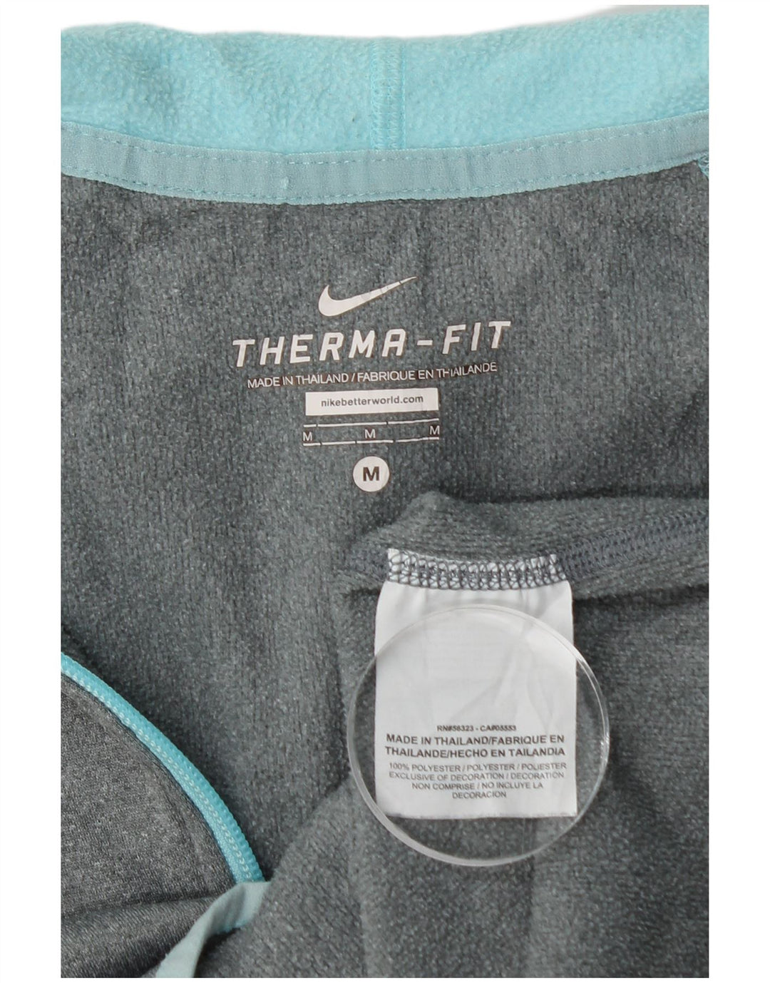 Nike Dame Therma-Fit Hættetrøje Sweater UK 12 Medium Grey Colourblock