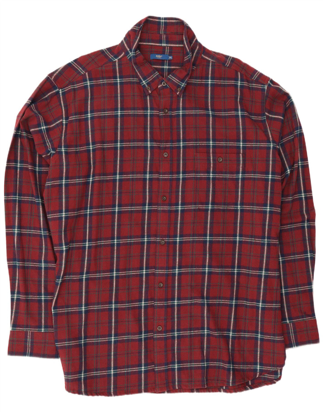 Cotton Traders Herre Flannel Shirt 3XL Rød Plaid