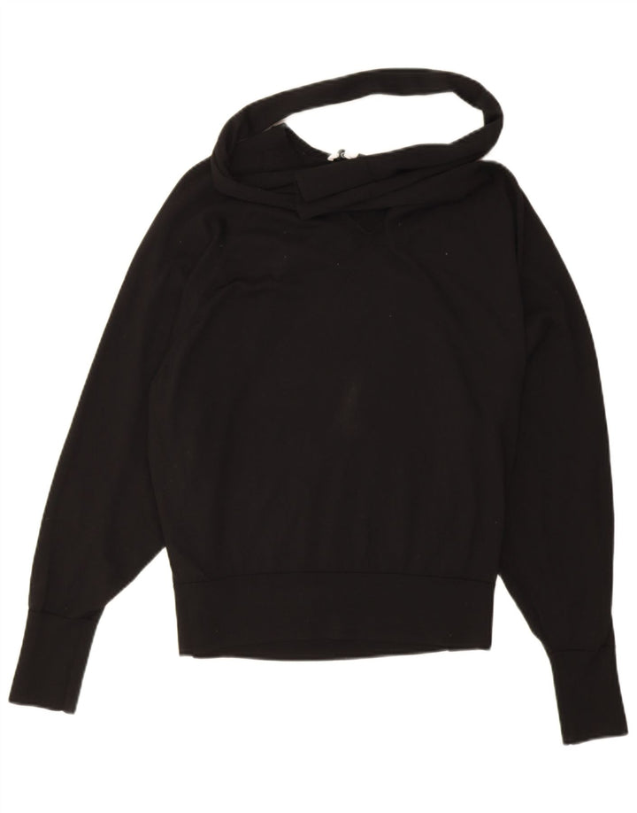Cos Dame Oversized V-hals sweater UK 10 Small Black Wool