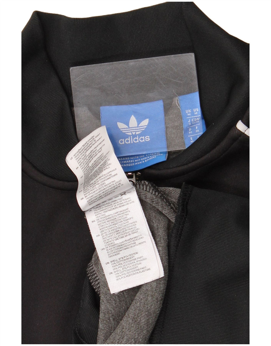 Adidas Træningsdragt til mænd Topjakke Medium Sort Colourblock Polyester