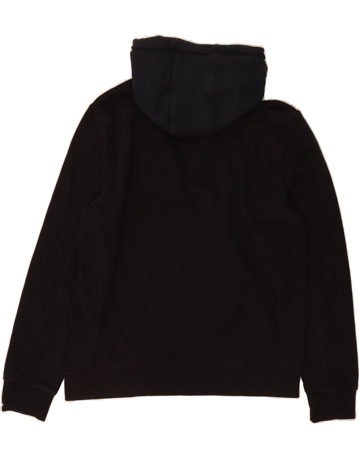 GAS Mens Graphic Hoodie Jumper Large Black Cotton Vintage Gas and Second-Hand Gas from Messina Hembry 