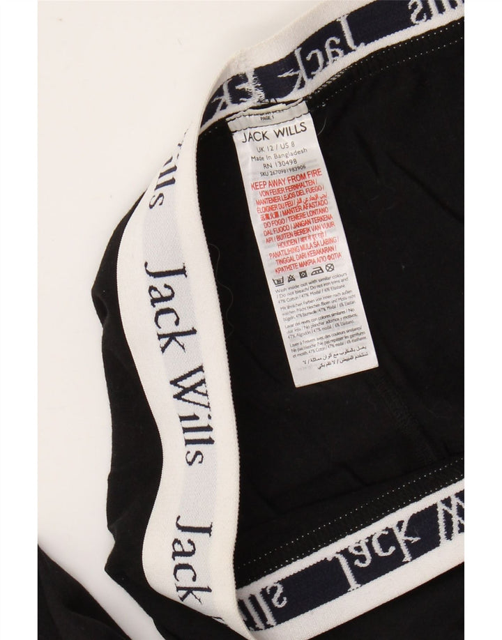 JACK WILLS Grafiske Leggings til kvinder UK 12 Medium Sort Colourblock Bomuld