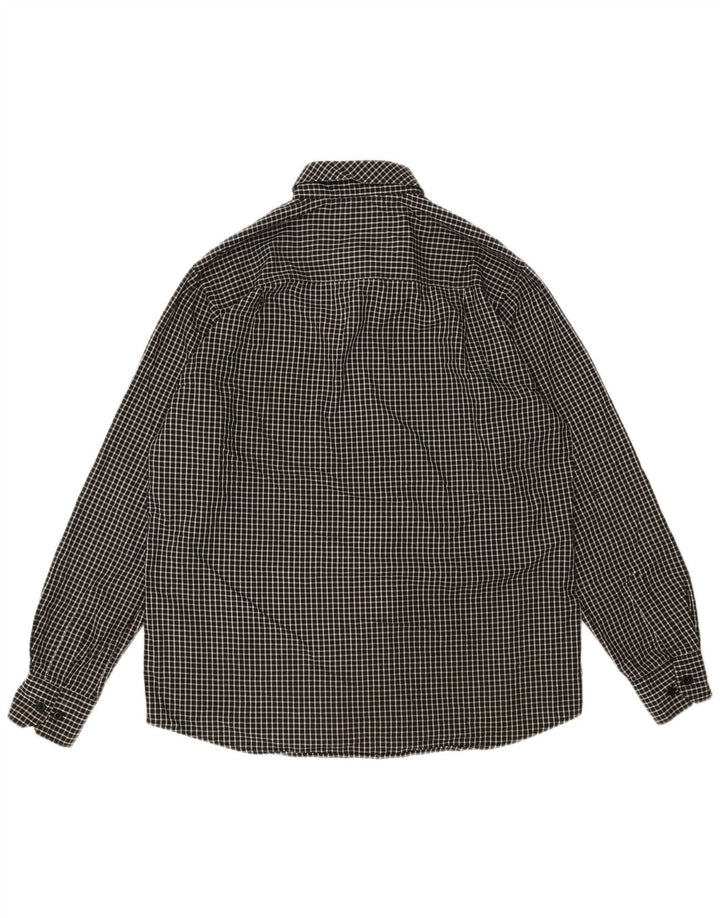 Pierre Cardin Herre Regular Fit skjorte XL sort ternet polyester