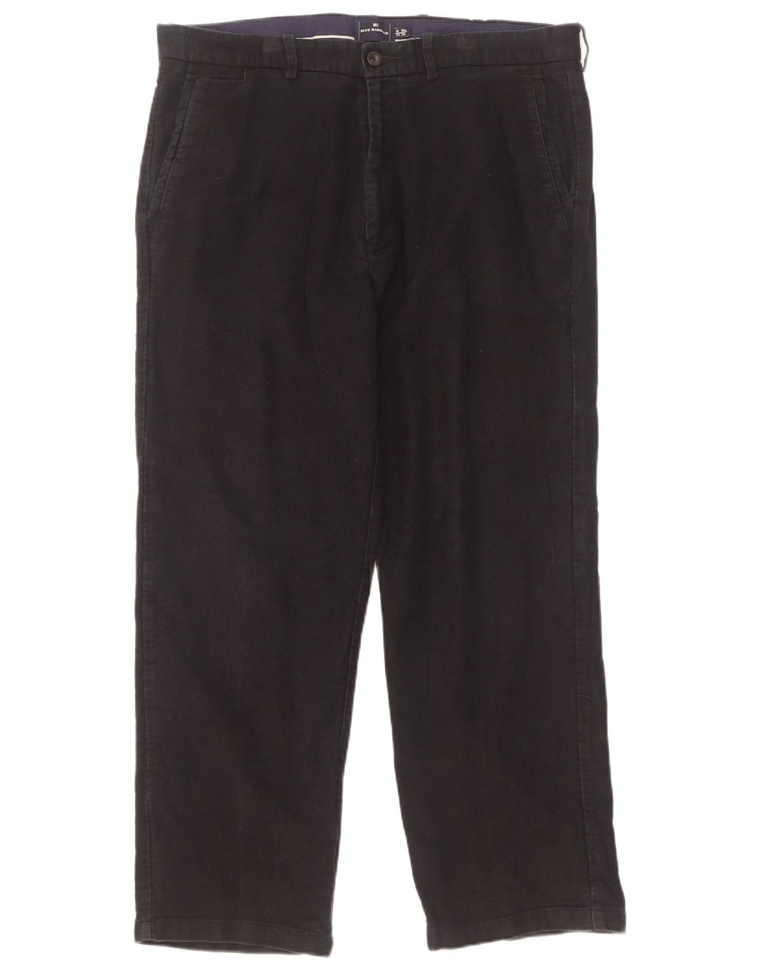 Marks & Spencer Herre Blue Harbor Lige Chinobukser W36 L29 Sort