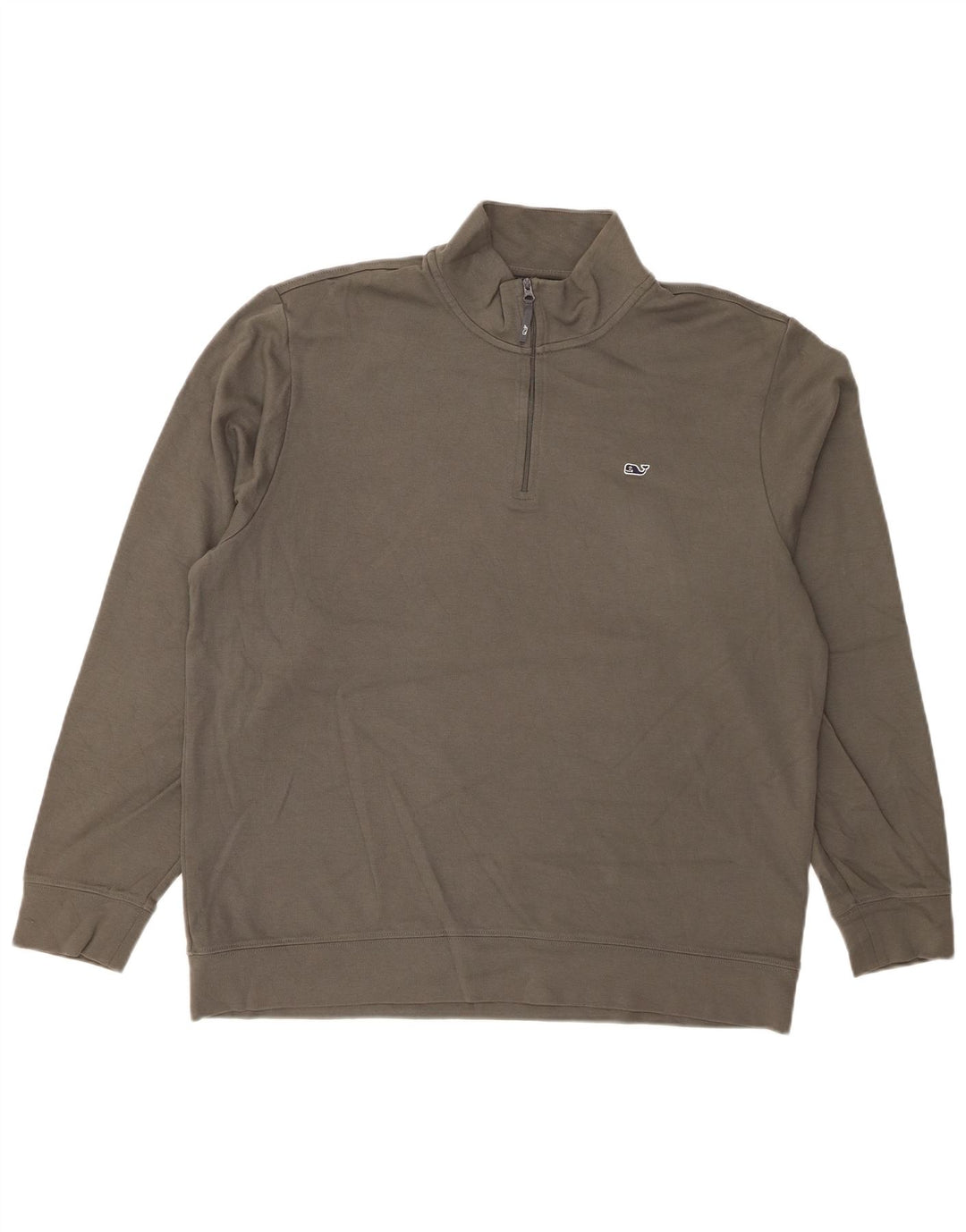 VINEYARD VINES Herre Zip Neck Sweatshirt Jumper Large Grå